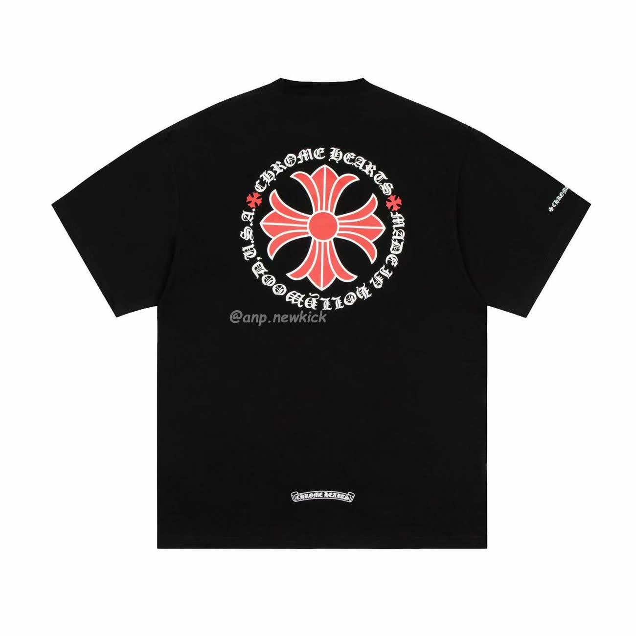 Chrome Hearts Made In Hollywood Plus Cross Black Red T Shirt (7) - www.newkick.vip